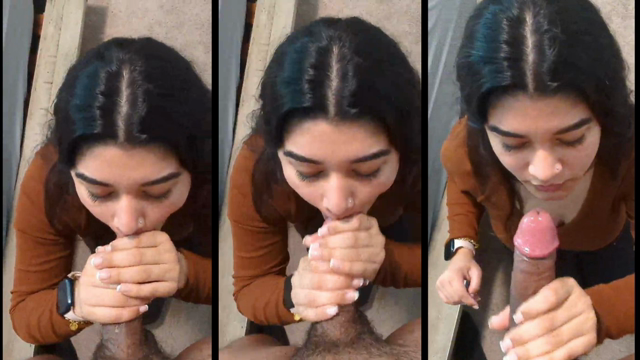 Indian Teen Giving Deep Blowjob To His Lover